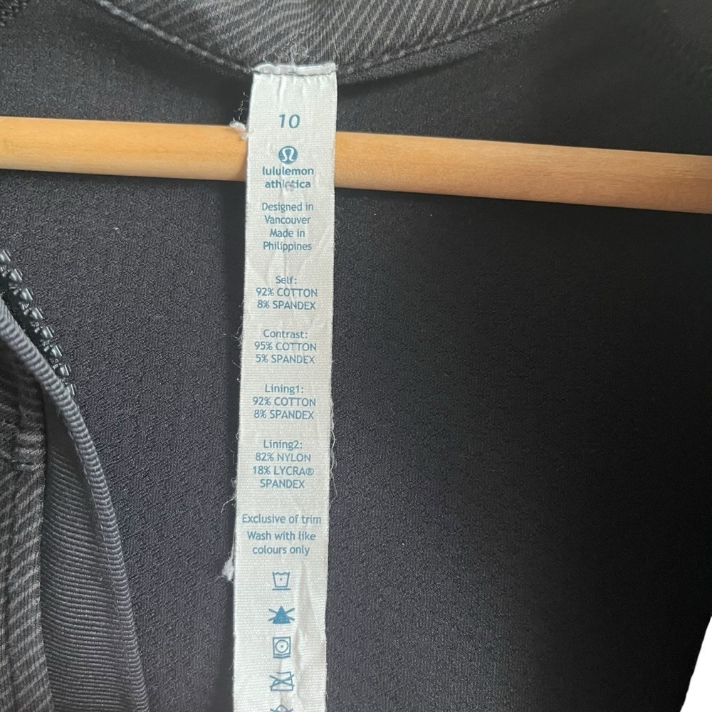 Lululemon Forme Jacket Black Swan Herringbone Luon Size 6 - Picture 12 of 12